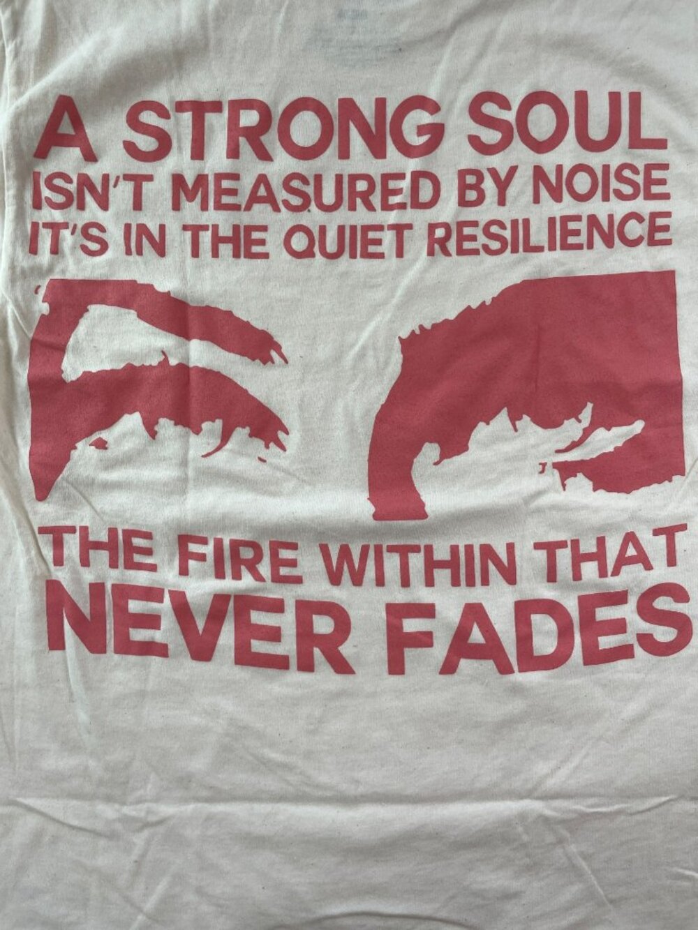 PacSun Cream Graphic Tee "The Fire Within That Never Fades" Wmn's Sz Medium NWT - Picture 4 of 8
